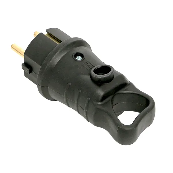 Вилка угловая каучуковая с кольцом 230В 2P+PE 16A IP44 PROxima EKF RPS-017-16-230-44