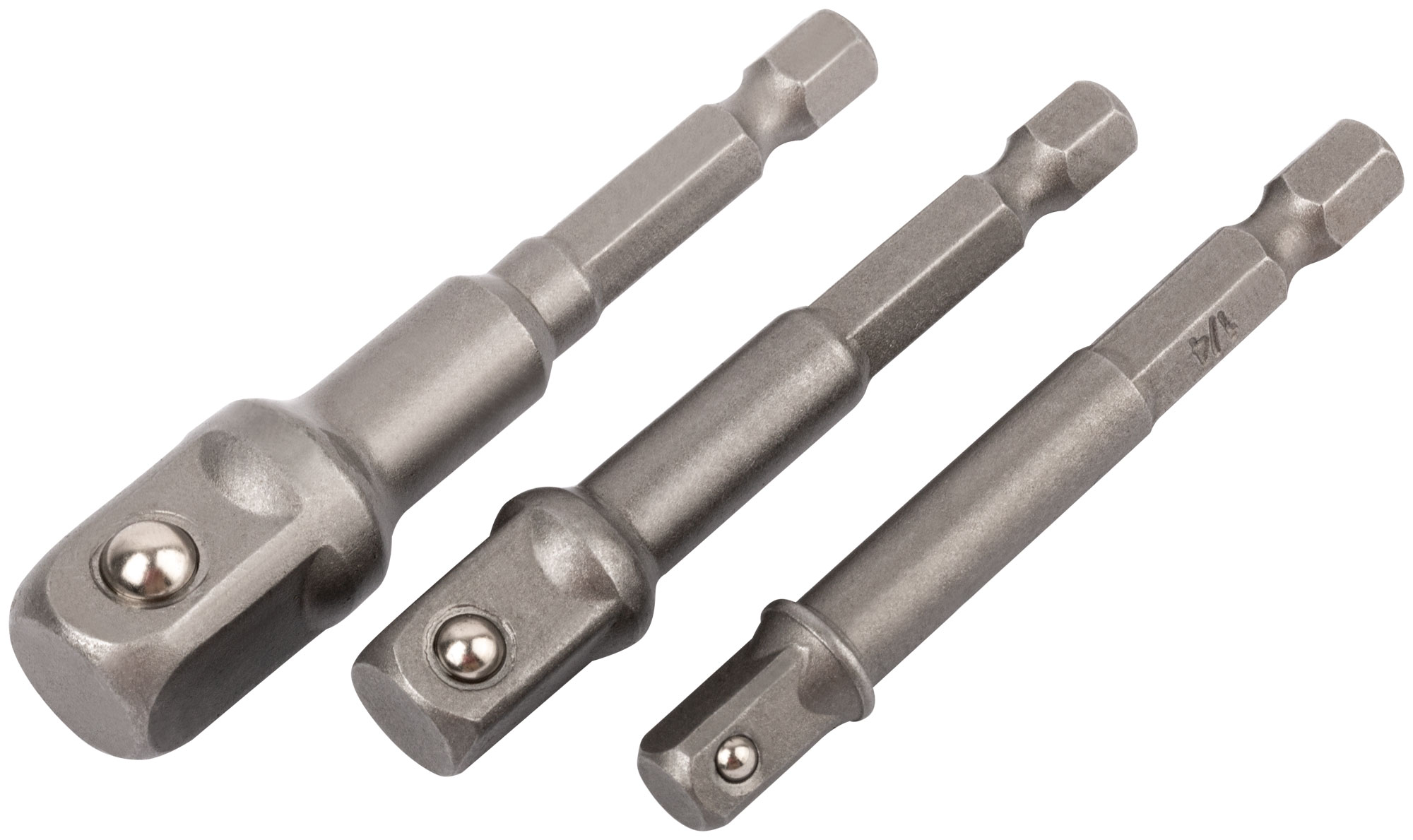 Адаптеры под головки с хвостовика под биты набор 3 штCrV FIT 57953
