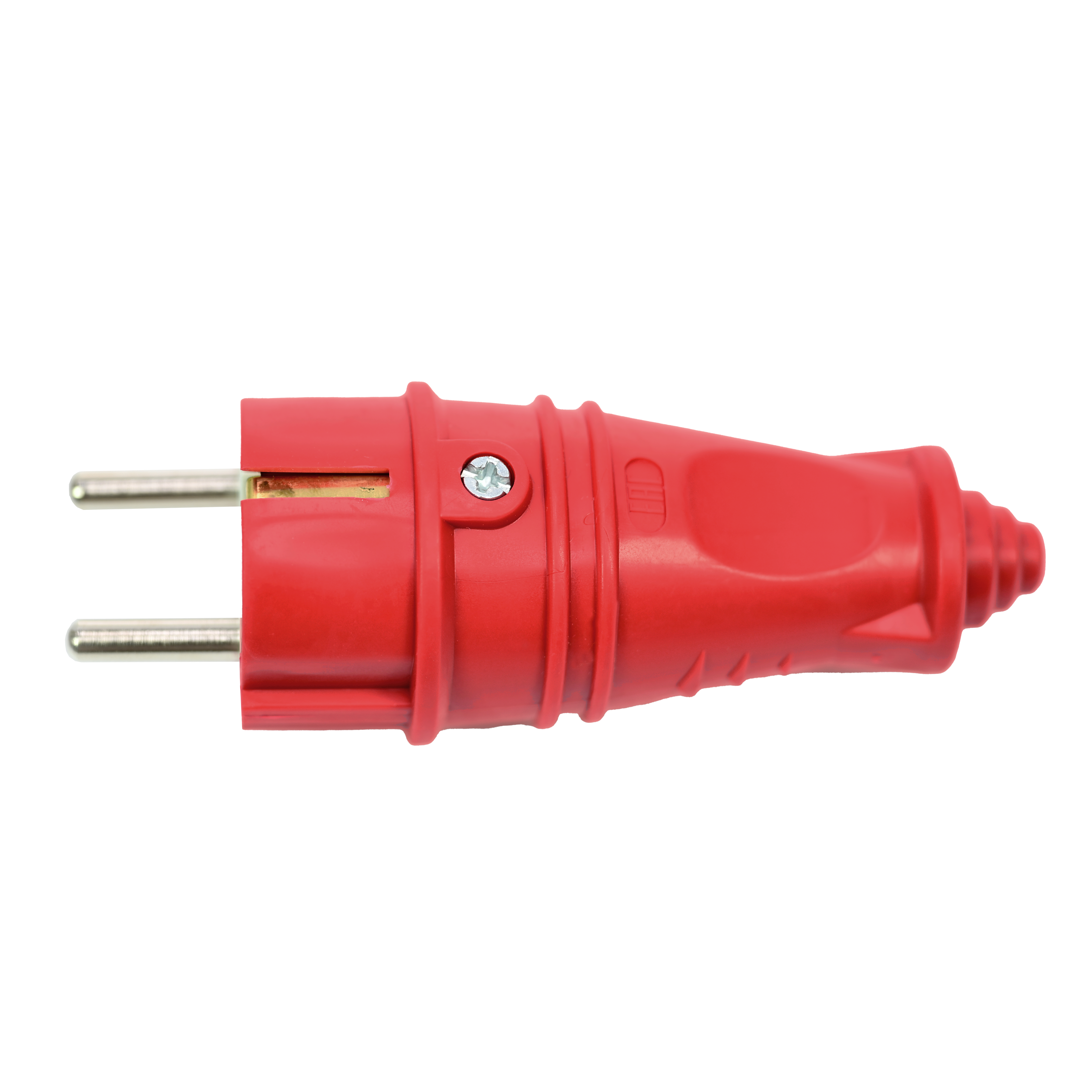 MultiSet Вилка 2К+З прямая каучуковая 16А/250В IP44 Красная Systeme Electric MST4401RD