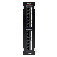 Патч-панель настенная TERACOM PRO Cat.5E неэкранированная UTP 12 портов RJ-45 Dual IDC EKF TRP-WPP-5EUTP-12