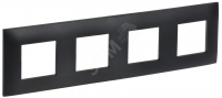 SKANDY Рамка 4-местная SK-F04Bl черный IEK SK-M42-K02