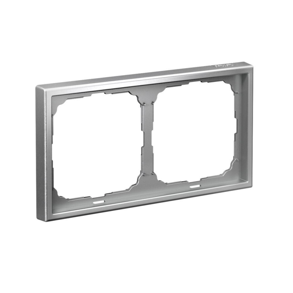 ARTGALLERY рамка 2-постовая, универсальная, алюминий Systeme Electric GAL000302