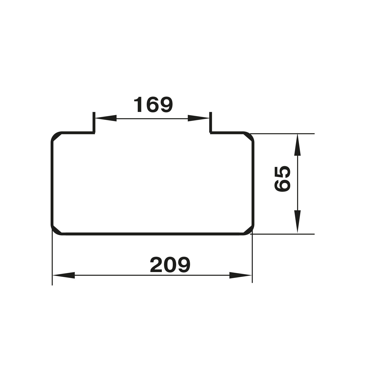Держатель плоских воздуховодов 204х60 в индивидуальной упаковке 86 ZERNBERG 10192141 00-019214  