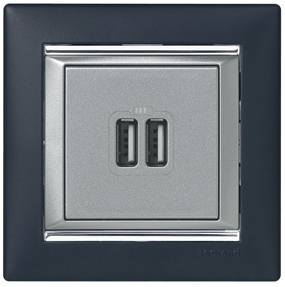 VALENA Рамка 1 пост ноктюрн/серебро Legrand/Daccord 770391