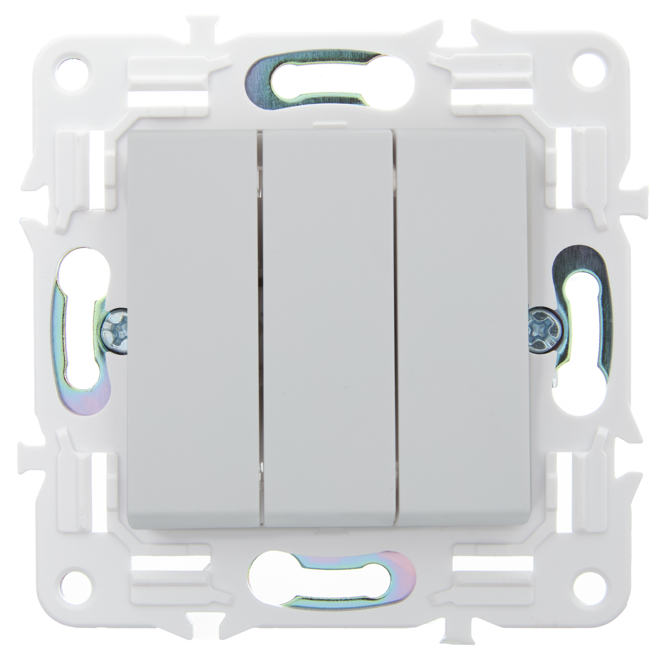 SKANDY Выключатель 3-клавишный 10А SK-V11W арктический белый IEK SK-V30-0-10-K01