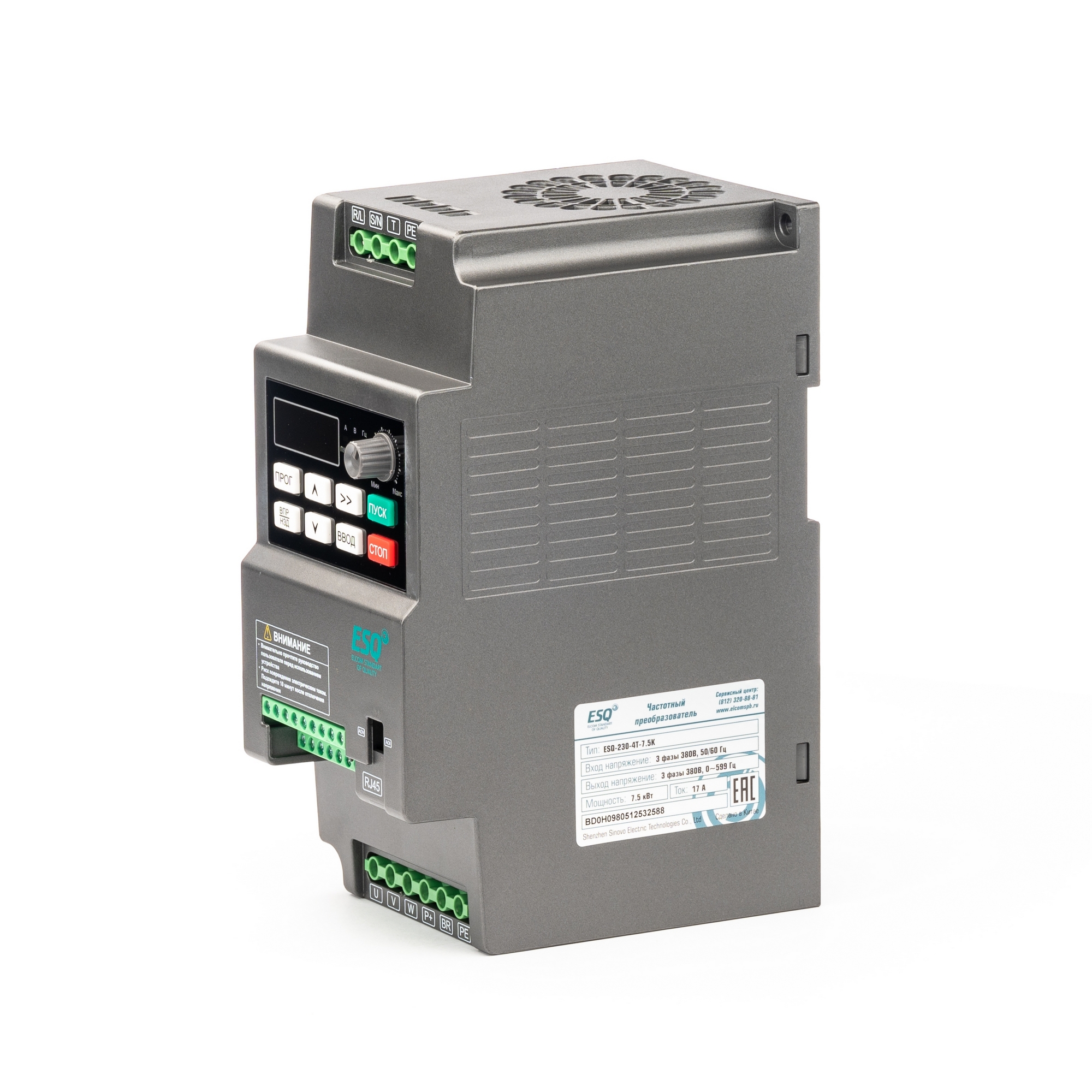 Преобразователь частоты 3ф ESQ-230-4T-7.5K 7.5 кВт 380В 08.04.304428