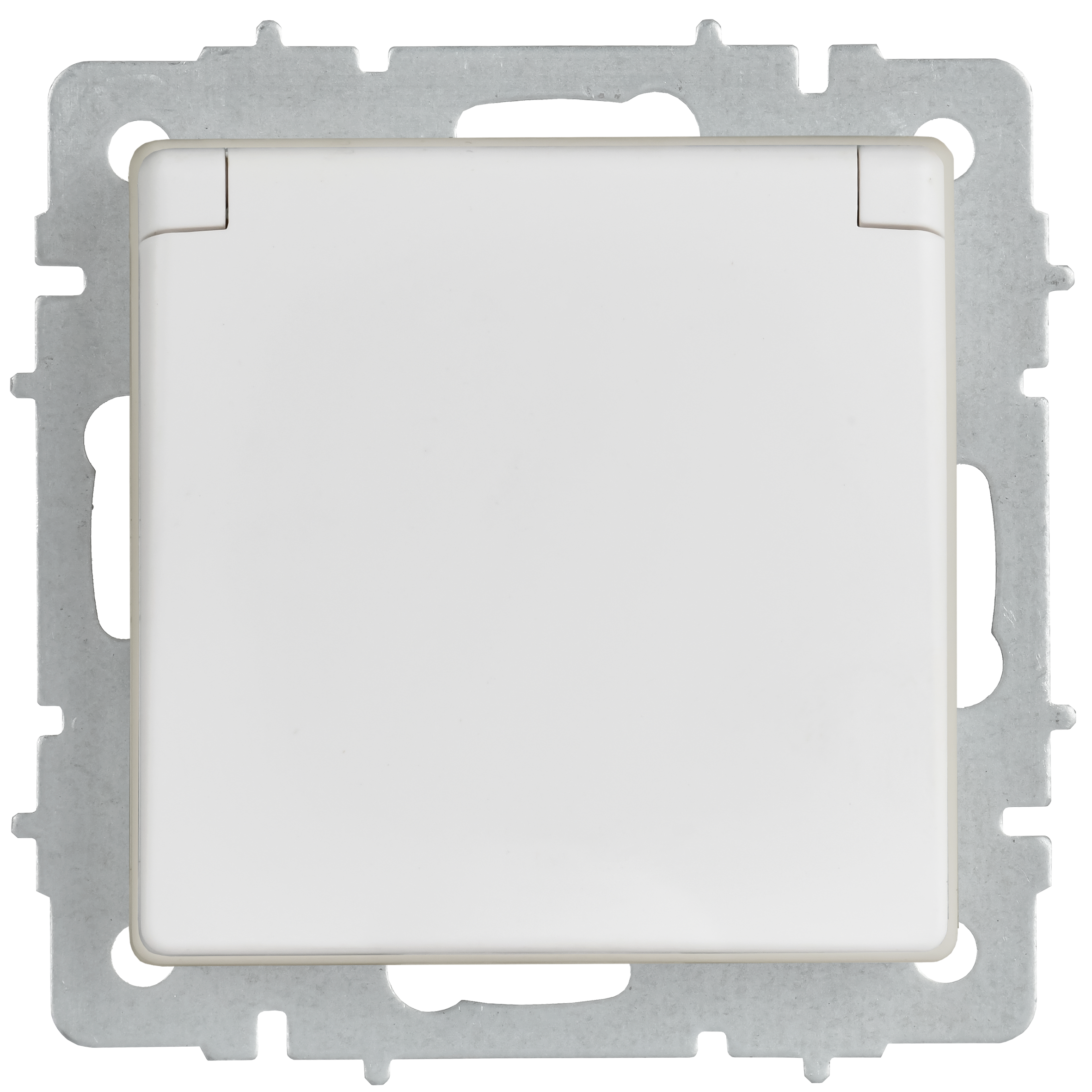 BRITE Розетка 1-местная с заземлением с защитными шторками и крышкой 16А IP44 РСбш10-3-44-БрАБ арктический белый IEK BR-R16-16-44-K91