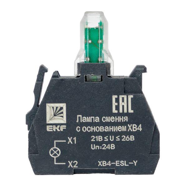 Лампа сменная c основанием XB4 желтая 24В PROxima EKF XB4-ESL-Y