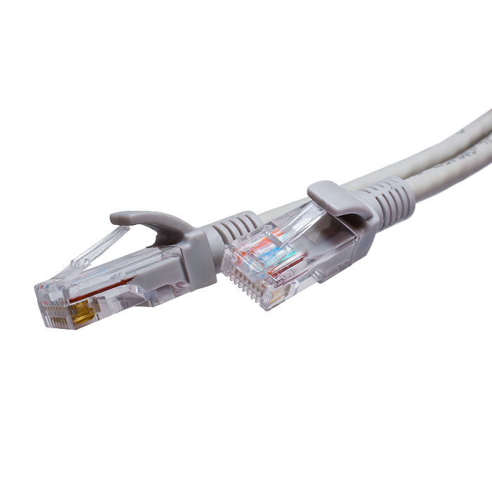 Патч-корд UTP 5e 4x2 26AWGCu LSZH серый 2м SUPRLAN 10-0143