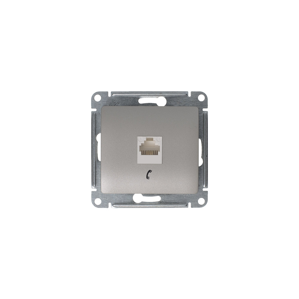 GLOSSA розетка телефонная RJ11 механизм платина Systeme Electric GSL001281T