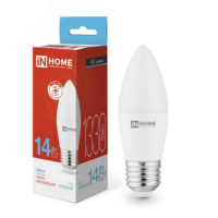 Лампа светодиодная LED-СВЕЧА-VC 14Вт 230В E27 6500K 1330Лм IN HOME IN-HOME 4690612047751