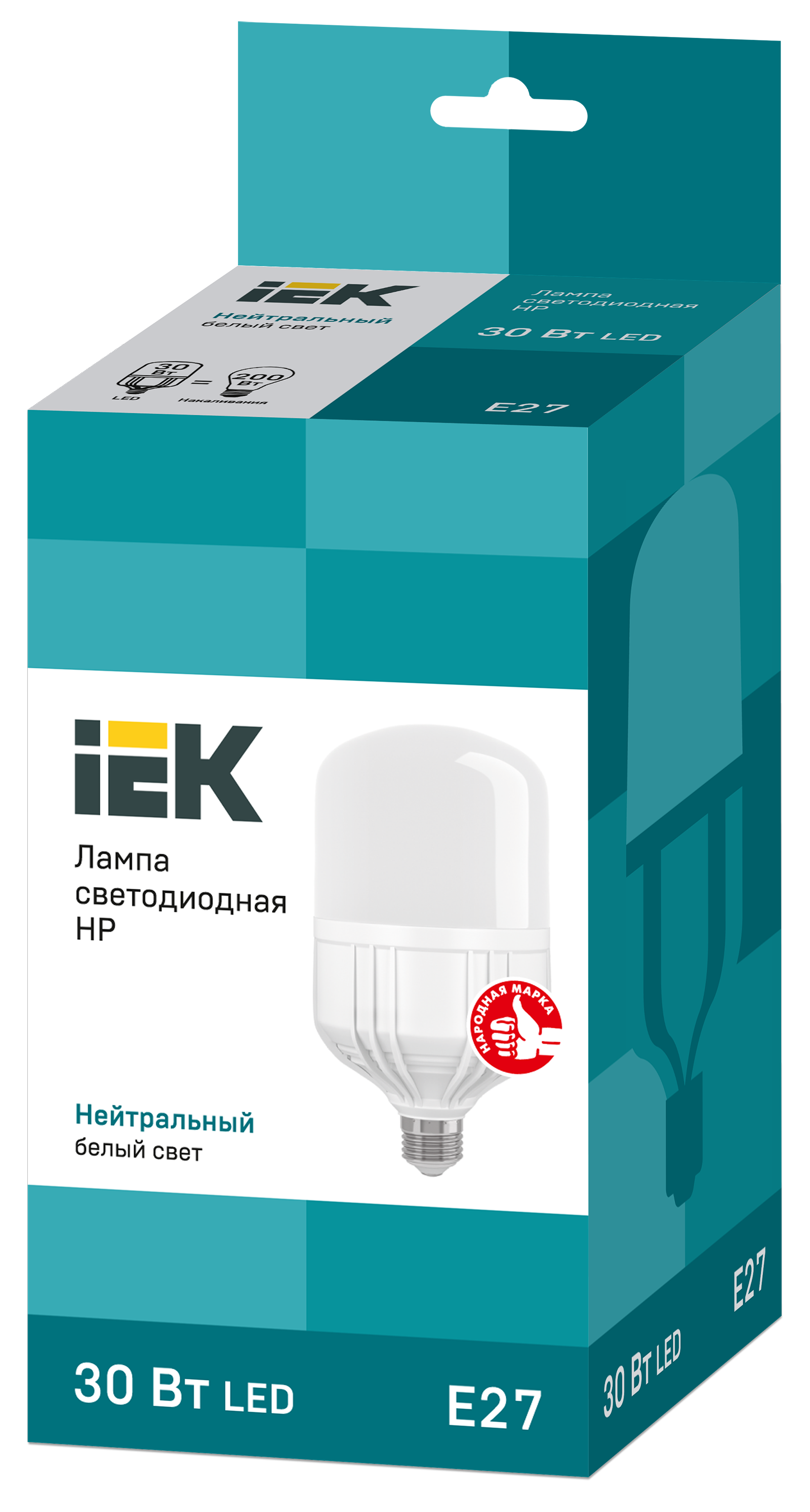 Лампа светодиодная HP 30Вт 230В 4000К E27 IEK LLE-HP-30-230-40-E27