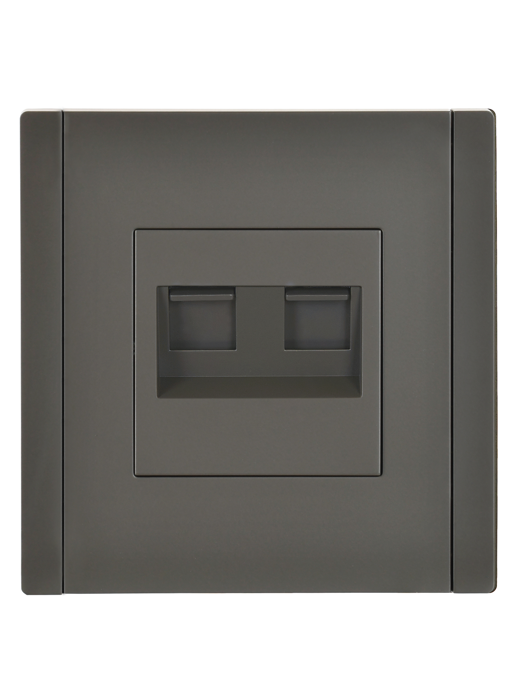 FORTE&PIANO Розетка компьютерная двойная RJ45 кат.5E FP333 серый IEK FP-K20-1-K03