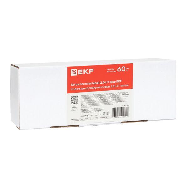 Клеммная колодка винтовая 2.5 UT синяя EKF scr-ut-2,5-b