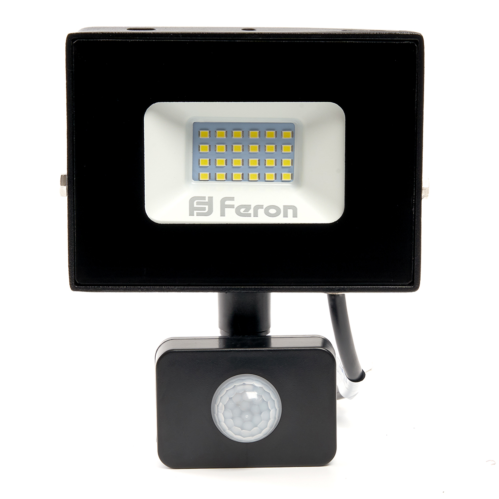 Прожектор светодиодный ДО-30w с ИК-датчиком 6400K 2850 Лм IP44 FERON LL-907 29557
