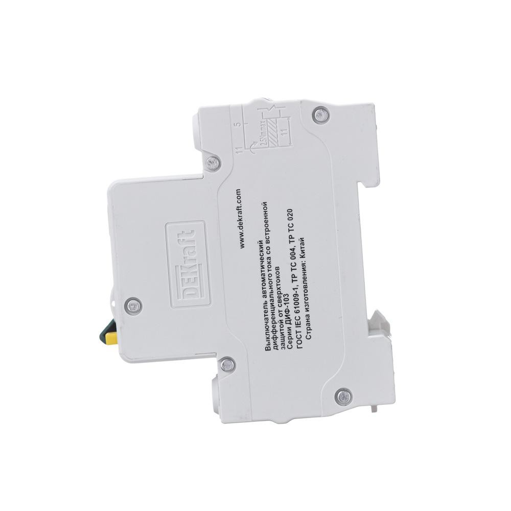 АВДТ 1Р+N 32А 30мА тип AC х-ка C ДИФ-103 4.5кА Dekraft 16055DEK