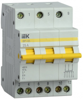 Выключатель-разъединитель трехпозиционный ВРТ-63  3P 25А IEK MPR10-3-025