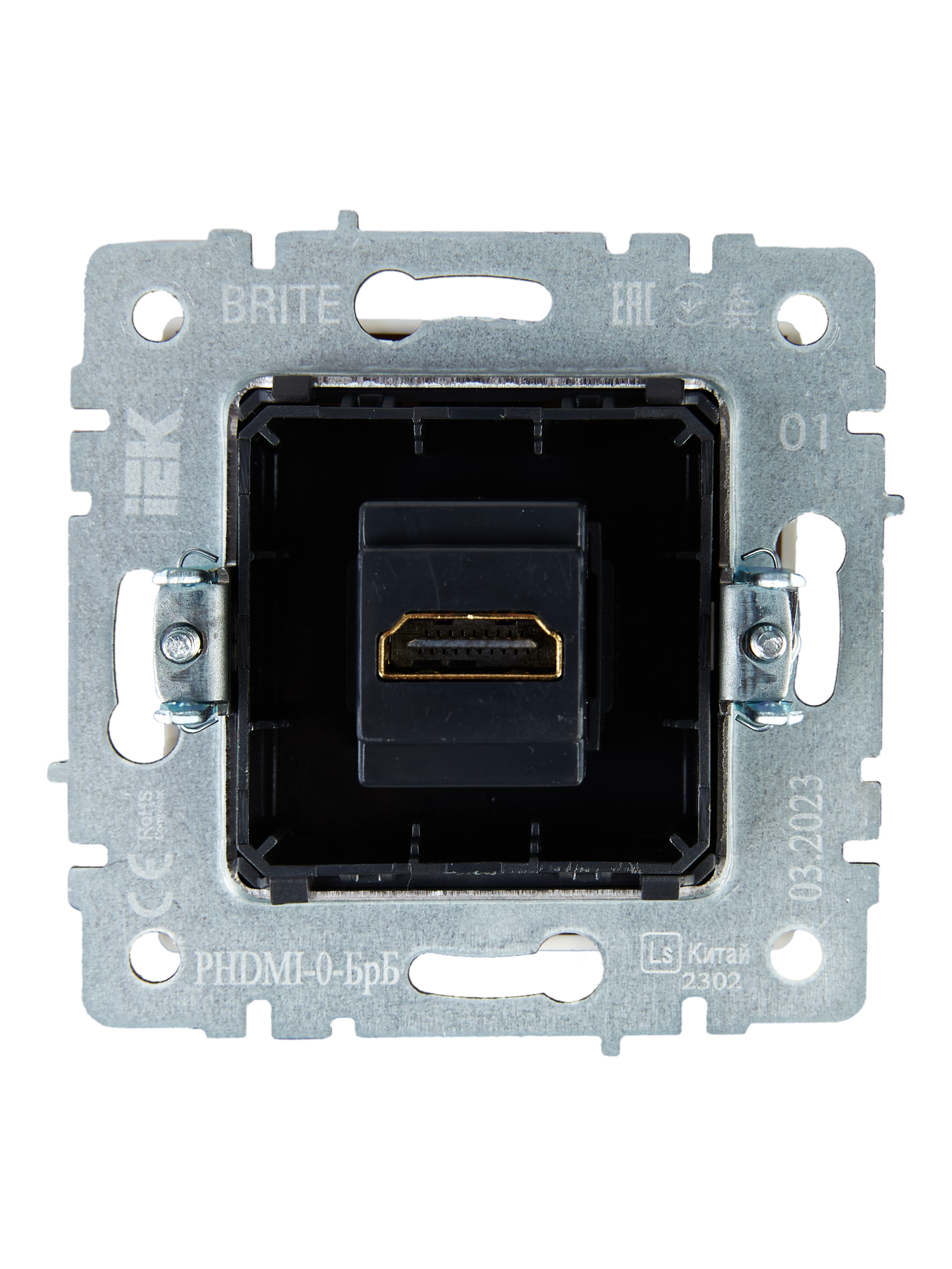 BRITE Розетка HDMI РHDMI-0-БрБ белый IEK BR-H10-K01
