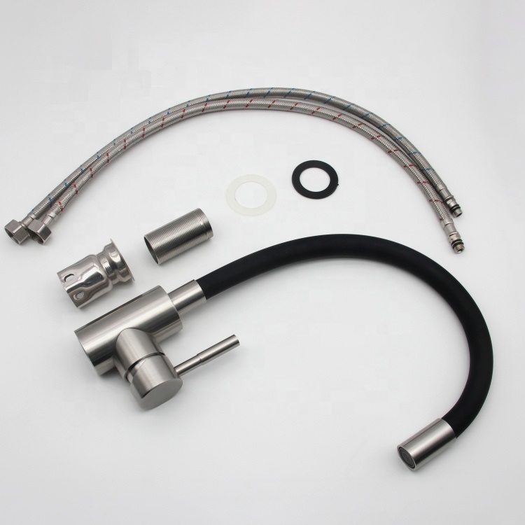 Смеситель для кухни TSB-114-BL002 гибкий излив ЧЕРНЫЙ тип См-МОЦБА TSARSBERG