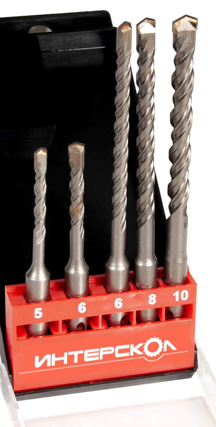 Набор буров PLUS (5PCS) 5,6х110, 6,8х160, 10х160 Интерскол 2015000100000