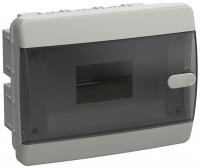 Корпус пластиковый встраиваемый на 8 модулей ЩРВ-П-8 IP41 UNION Compact черная прозрачная дверь IEK UIC-KP12-V-08-41-K01