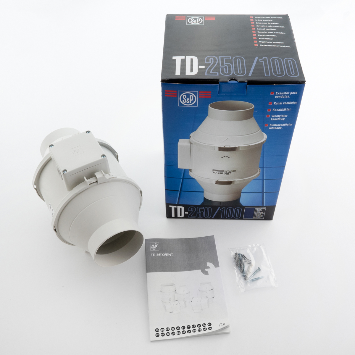 Вентилятор канальный TD-250/100 Soler & Palau 5211320600 03-0101-206