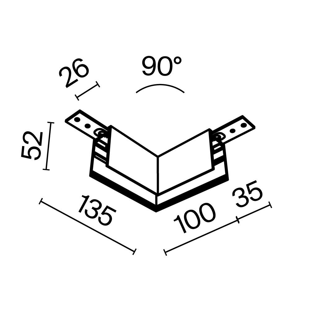 Коннектор угловой Exility накладной белый Maytoni TRA034HCL-41W
