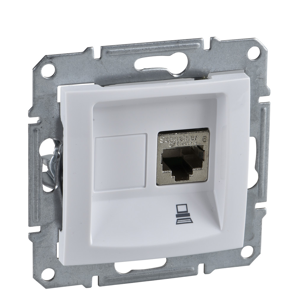 Sedna Розетка компьютерная RJ45 категория 5e в рамку белая Schneider Electric SDN4300121