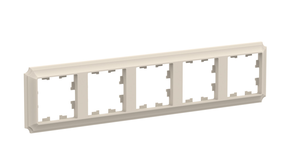 ATLASDESIGN ANTIQUE 5-постовая рамка, универсальная, БЕЖЕВЫЙ Systeme Electric ATN100205