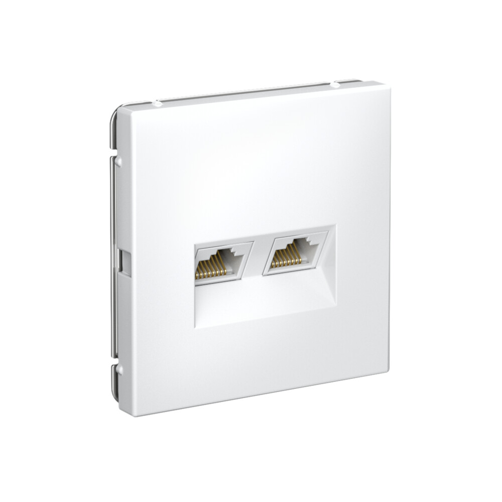 ARTGALLERY розетка двойная компьютерная RJ45+RJ45, кат.6А, механизм, белый Systeme Electric GAL000188