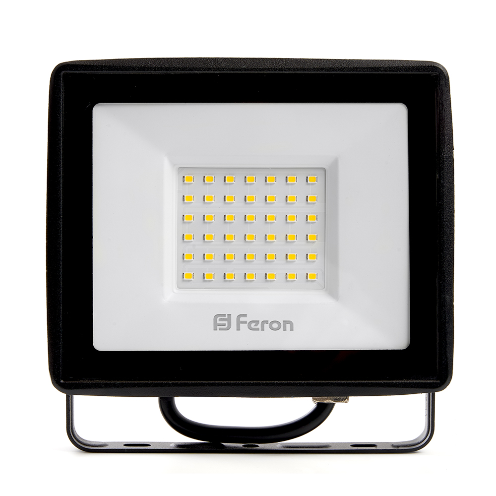 Прожектор светодиодный ДО-50w 6400К 4000Лм IP65 черный FERON LL-921 32102