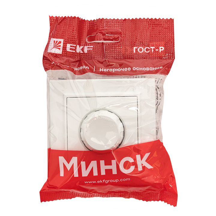 Светорегулятор Минск СП 600Вт 220В белый Basic EKF ERD06-101-10