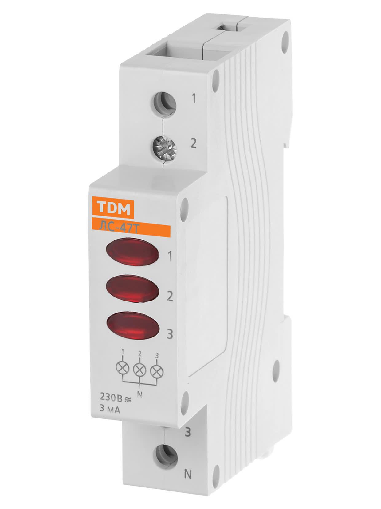 Индикатор фаз ЛС-47Т (LED) AC/DC TDM ELECTRIC SQ0214-0015