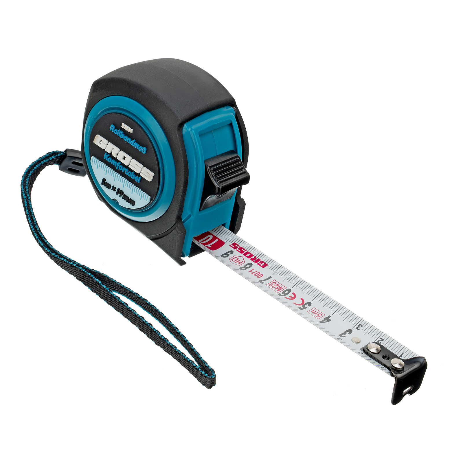 Рулетка Komfortabel, 5 м х 19 мм, обрезиненный корпус GROSS 32561