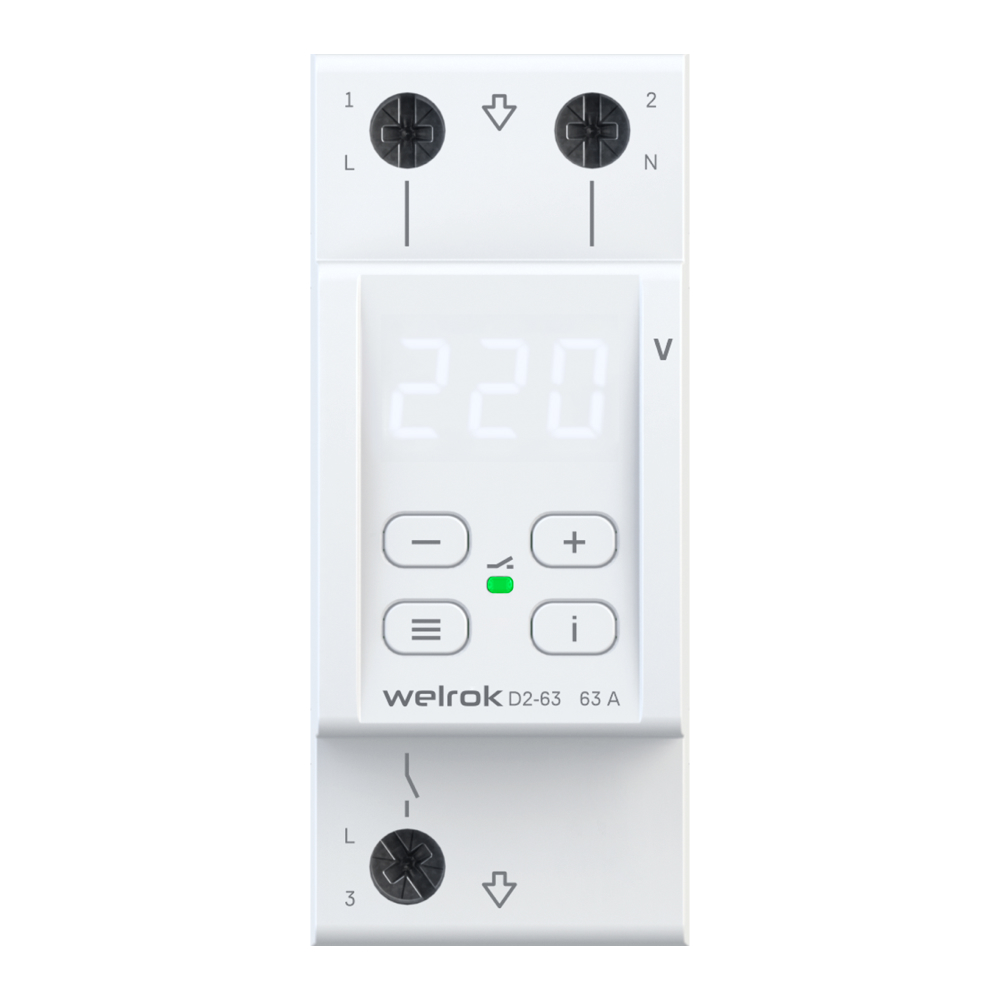 Реле напряжения D2-63 WELROK 4660251140069