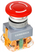 Кнопка D7-ZS Грибок d=22мм 1з+1р пов. с фикс. кр. GENERICA IEK BBG50-11ZS-3-21-K04-G