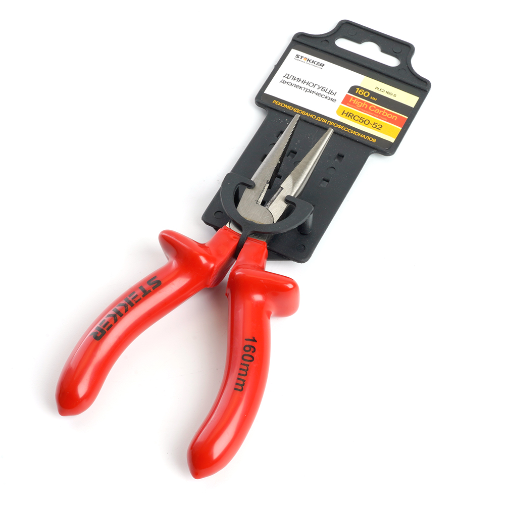 Длинногубцы диэлектрические 160мм STEKKER PLE2-160-S 39777