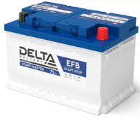 Аккумулятор автомобильный 12В 75Ач DELTA DELTA START MASTER 75 Ah EFB 3401010420010