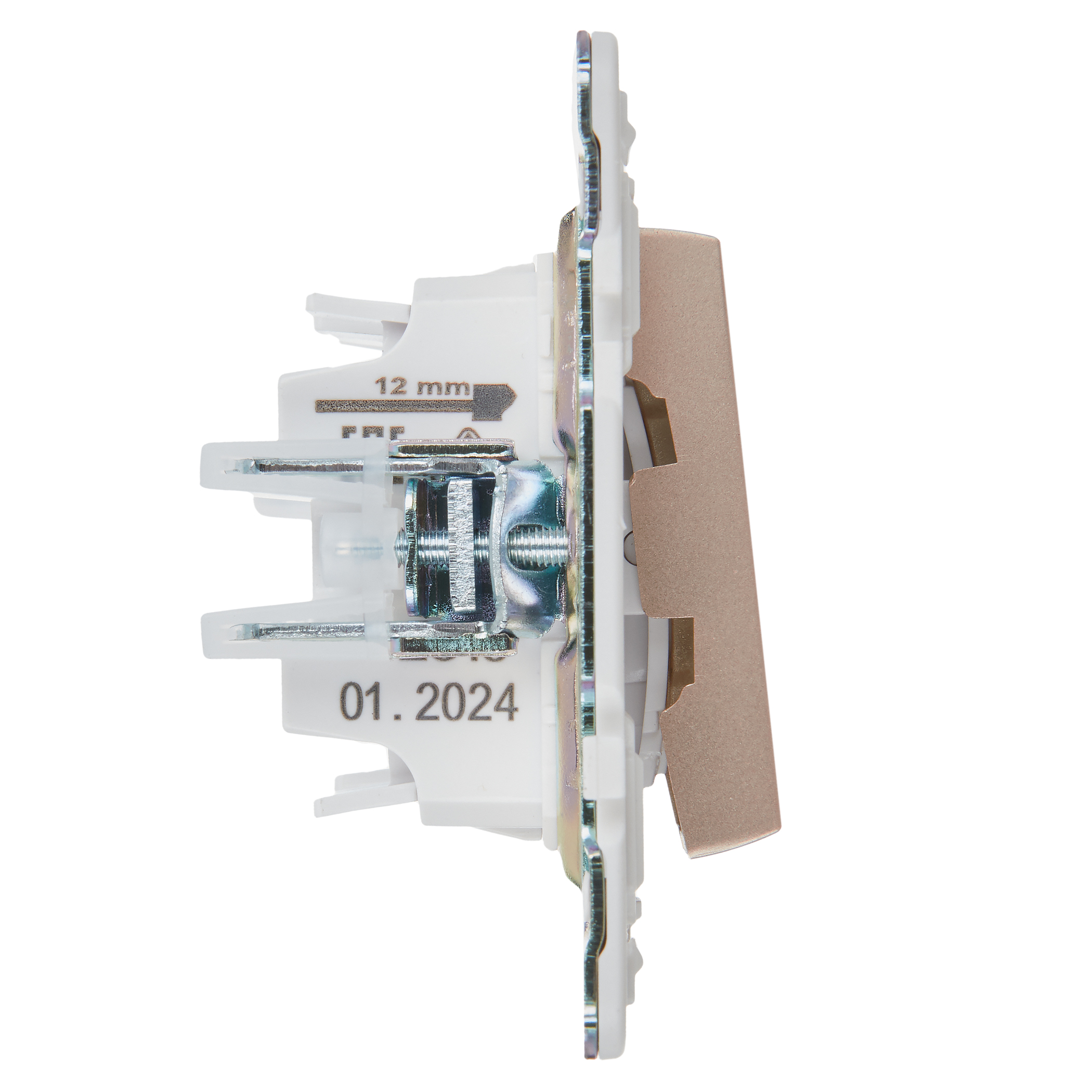 SKANDY Выключатель 2-клавишный проходной 10А SK-V05Sa песочный IEK SK-V22-0-10-K98