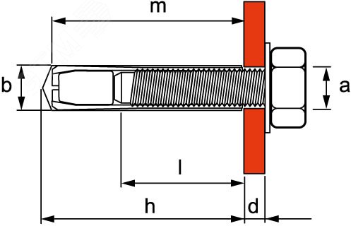 Анкер М6 забивной DKC CM400625