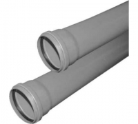 Труба канализационная 50x1500 мм, толщина 1.8, PP однораструбная, серая Valfex 200500150