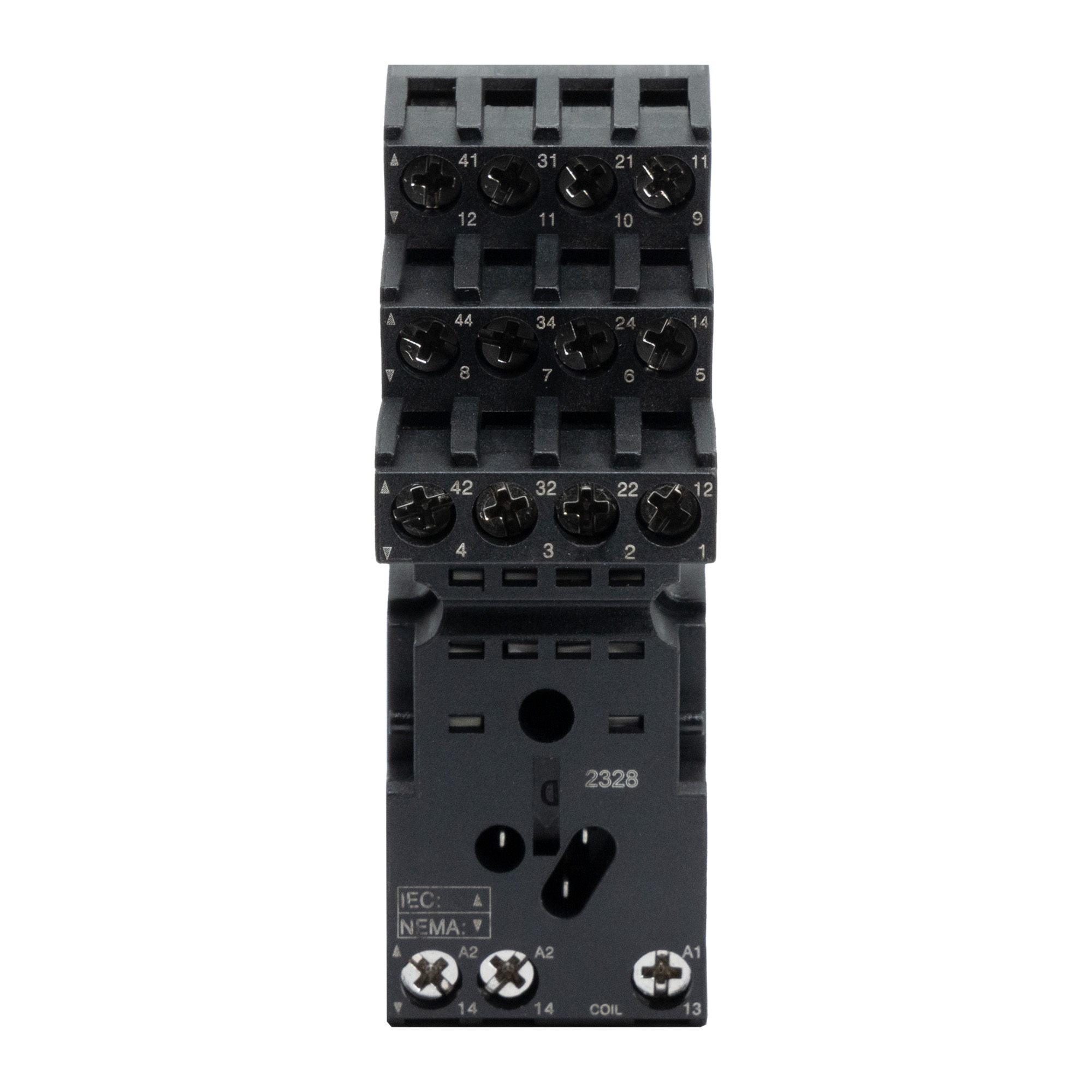 Колодка с винтовыми клеммами для реле на 4 группы: IR-24DC/220DC/230AC-4CO DKC IR-B4-SC-2
