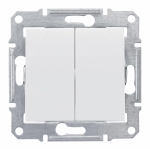 Sedna Выключатель двухклавишный в рамку белый сх.5 Schneider Electric SDN0300121
