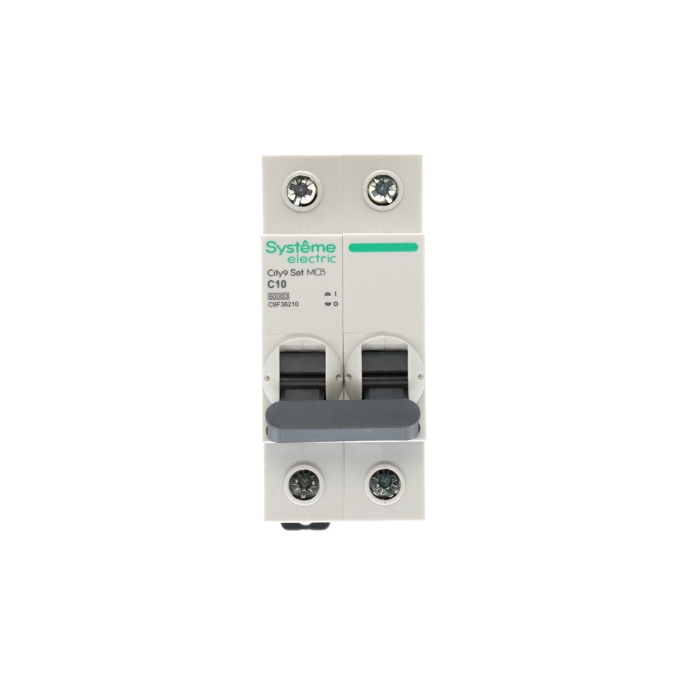 Выключатель автоматический двухполюсный (АВ) С 10А 2P 6kA 230В City9 Set Systeme Electric C9F36210