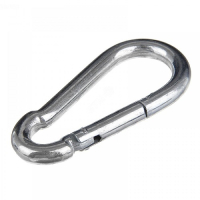 DIN 5299C Карабин 5мм пружинный оцинкованный 2 шт. Крепдил 8288060-2