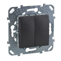 UNICA Выключатель двухклавишный в рамку графит сх.5 Schneider Electric MGU5.211.12ZD