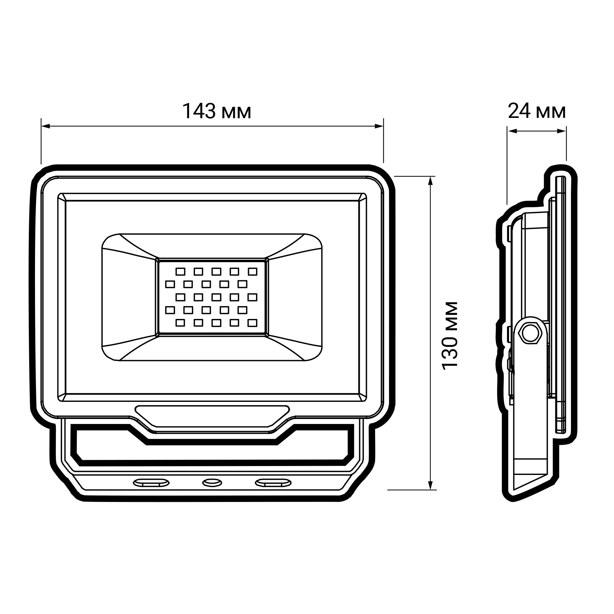 Прожектор светодиодный ДО-30 Вт 6500К 3000 Лм IP65 JazzWay 5023567A