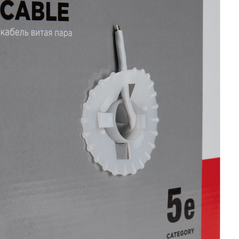 Кабель витая пара UTP 4PR 24AWG, CAT5e (бухта 305 м), REXANT 01-0043