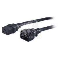 Кабель питания IEC 320 C19 - IEC 320 C20 3x1.5 16A прямая вилка 1.8 м Hyperline 47682