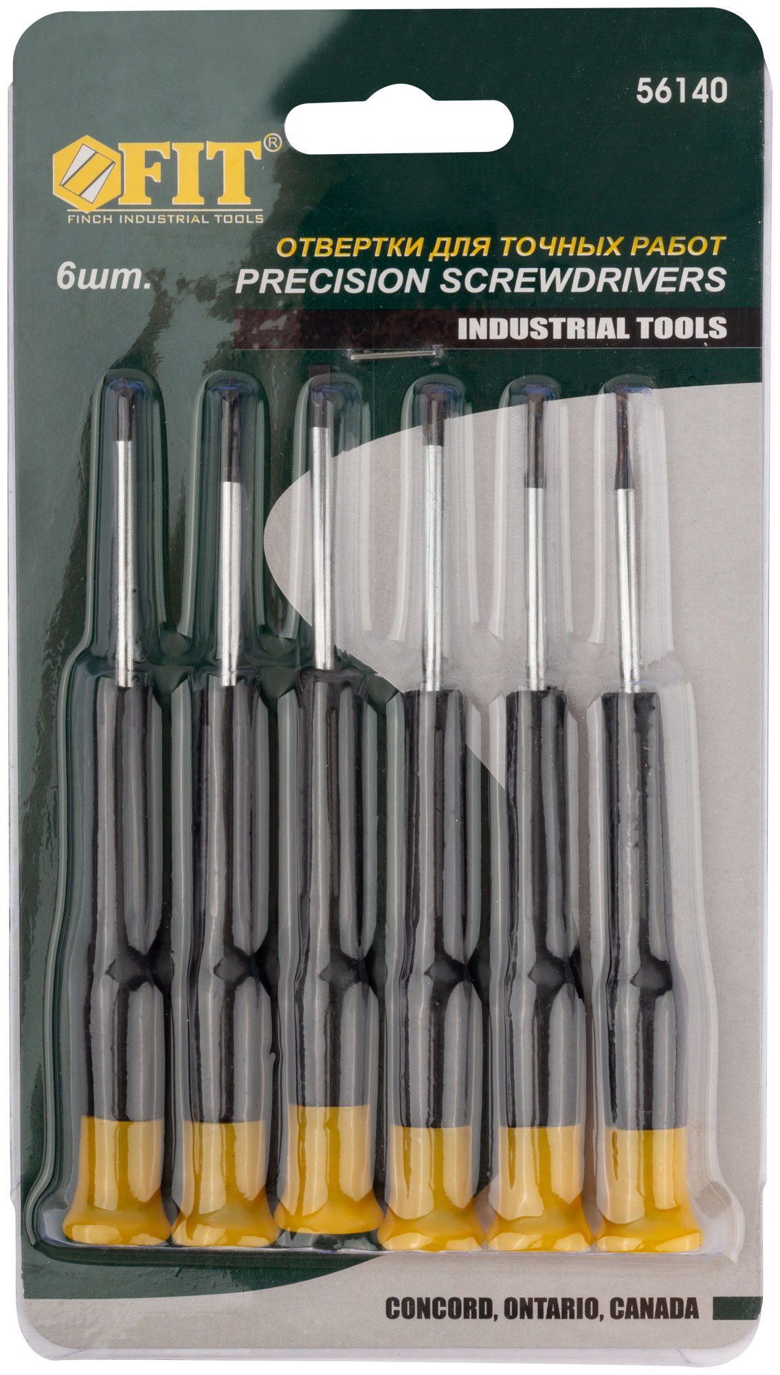 Отвертки для точных работ 120 мм, 6 шт, PH/SL FIT 56140